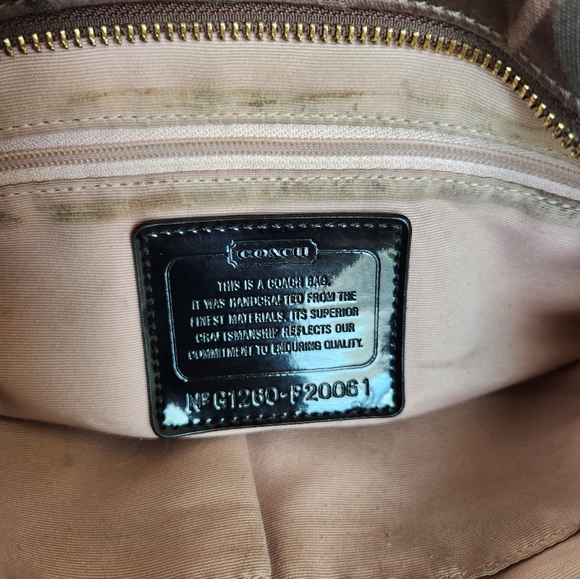 Coach Signature Crossbody Handbag Purse, Brown and Black - Picture 10 of 16